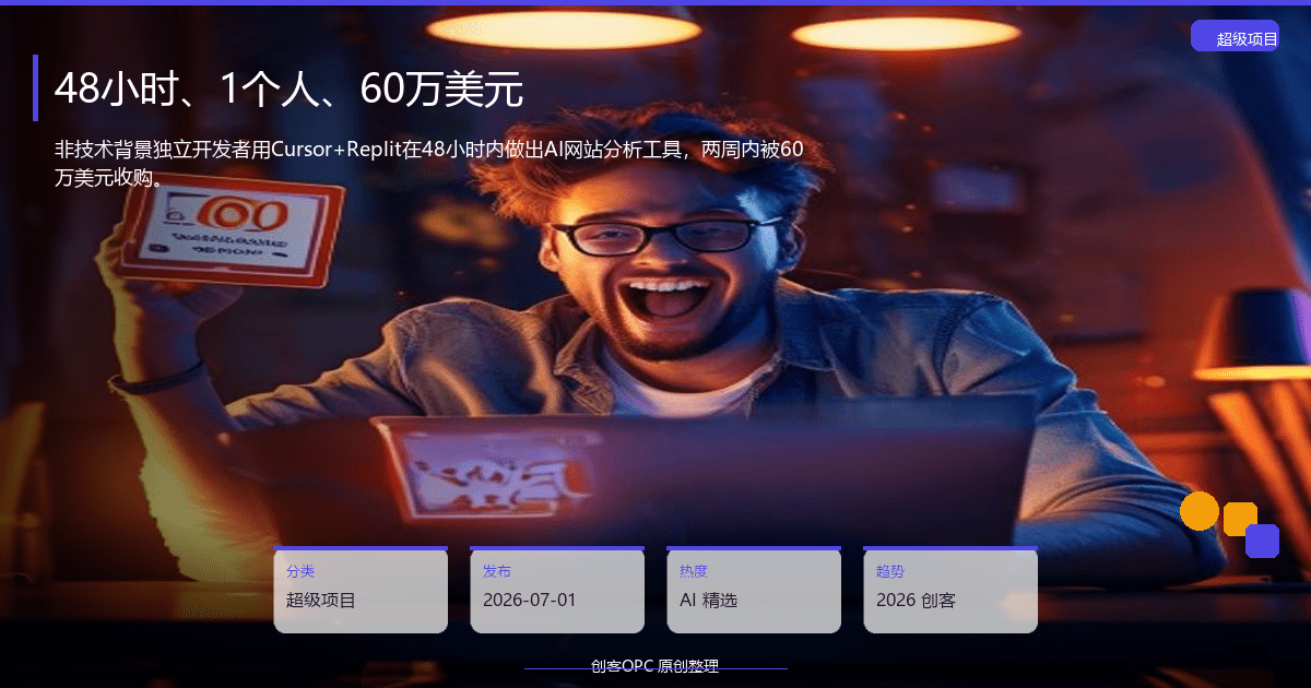 48小时、1个人、60万美元：AI网站分析师的闪电式崛起
