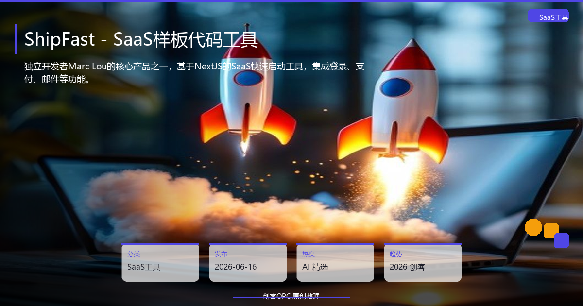 ShipFast - SaaS样板代码工具